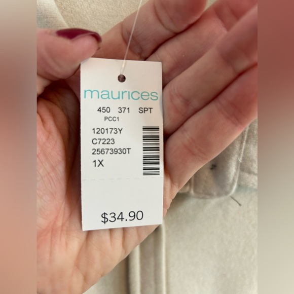 NWT Maurices Ombré Long Sleeve Button Down Size 1X - Picture 5 of 6